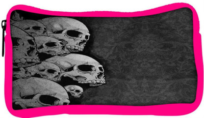 

Snoogg Eco Friendly Canvas Dark Skull Death Student Pen Pencil Case Coin Purse Pouch Cosmetic Makeup Bag (PINK) Pouch(Multicolor)