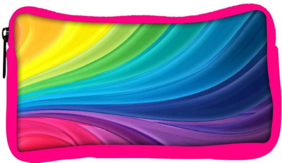 

Snoogg Eco Friendly Canvas Abstract Rainbow Flow Designer Student Pen Pencil Case Coin Purse Pouch Cosmetic Makeup Bag (PINK) Pouch(Multicolor)