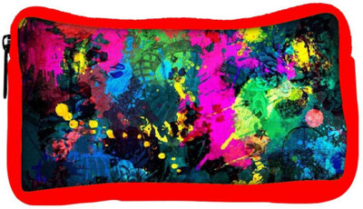 

Snoogg Eco Friendly Canvas Splash Paints Student Pen Pencil Case Coin Purse Pouch Cosmetic Makeup Bag (RED) Pouch(Multicolor)