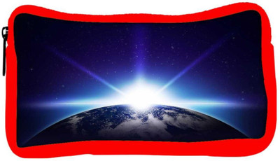 

Snoogg Eco Friendly Canvas Earth Sunrise Student Pen Pencil Case Coin Purse Pouch Cosmetic Makeup Bag (RED) Pouch(Multicolor)