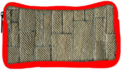 

Snoogg Eco Friendly Canvas Brick Lines Designer Student Pen Pencil Case Coin Purse Pouch Cosmetic Makeup Bag (RED) Pouch(Multicolor)