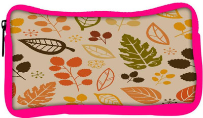 

Snoogg Eco Friendly Canvas Colorful Leaves Designer Student Pen Pencil Case Coin Purse Pouch Cosmetic Makeup Bag (PINK) Pouch(Multicolor)
