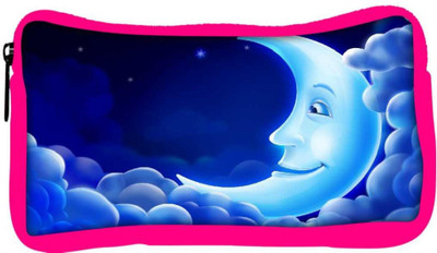 

Snoogg Eco Friendly Canvas Smiling Moon Designer Student Pen Pencil Case Coin Purse Pouch Cosmetic Makeup Bag (PINK) Pouch(Multicolor)