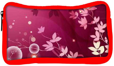 

Snoogg Eco Friendly Canvas Flower Pink Graphic Student Pen Pencil Case Coin Purse Pouch Cosmetic Makeup Bag (RED) Pouch(Multicolor)