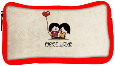 

Snoogg Eco Friendly Canvas First Love Designer Student Pen Pencil Case Coin Purse Pouch Cosmetic Makeup Bag (RED) Pouch(Multicolor)