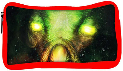 

Snoogg Eco Friendly Canvas Bright Eyes Fantasy Designer Student Pen Pencil Case Coin Purse Pouch Cosmetic Makeup Bag (RED) Pouch(Multicolor)