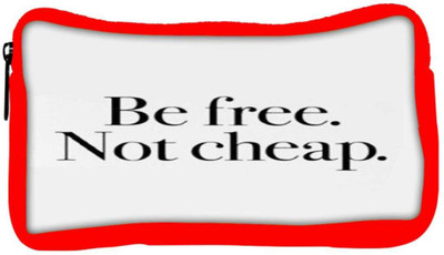 

Snoogg Eco Friendly Canvas Be Free Not Cheap Student Pen Pencil Case Coin Purse Pouch Cosmetic Makeup Bag (RED) Pouch(Multicolor)