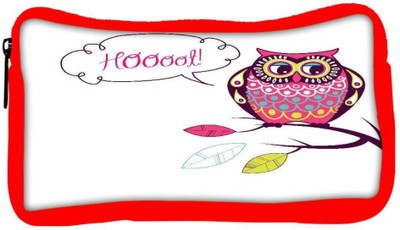 

Snoogg Eco Friendly Canvas Cute Vector Owl Hoooot Card Student Pen Pencil Case Coin Purse Pouch Cosmetic Makeup Bag (RED) Pouch(Multicolor)