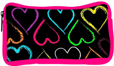 

Snoogg Eco Friendly Canvas Neon Hearts Designer Student Pen Pencil Case Coin Purse Pouch Cosmetic Makeup Bag (PINK) Pouch(Multicolor)