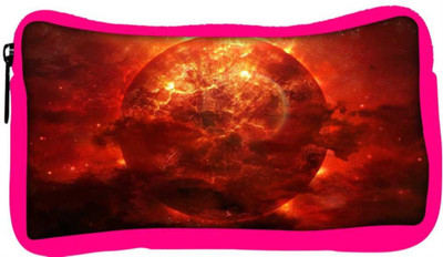 

Snoogg Eco Friendly Canvas Solar Sun Designer Student Pen Pencil Case Coin Purse Pouch Cosmetic Makeup Bag (PINK) Pouch(Multicolor)