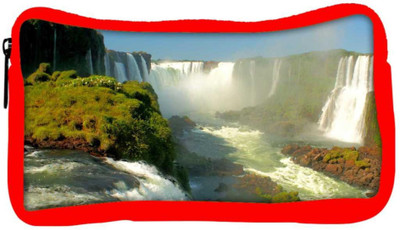 

Snoogg Eco Friendly Canvas Huge Waterfall Designer Student Pen Pencil Case Coin Purse Pouch Cosmetic Makeup Bag (RED) Pouch(Multicolor)