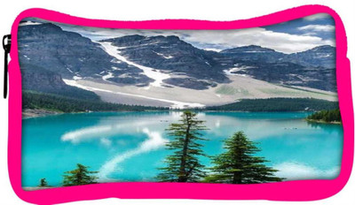 

Snoogg Eco Friendly Canvas Mountain And Lake Designer Student Pen Pencil Case Coin Purse Pouch Cosmetic Makeup Bag (PINK) Pouch(Multicolor)