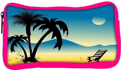 

Snoogg Eco Friendly Canvas Summer Background Student Pen Pencil Case Coin Purse Pouch Cosmetic Makeup Bag (PINK) Pouch(Multicolor)