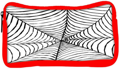 

Snoogg Eco Friendly Canvas Black Spider Web Designer Student Pen Pencil Case Coin Purse Pouch Cosmetic Makeup Bag (RED) Pouch(Multicolor)
