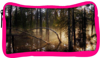 

Snoogg Eco Friendly Canvas Water In Forest Designer Student Pen Pencil Case Coin Purse Pouch Cosmetic Makeup Bag (PINK) Pouch(Multicolor)