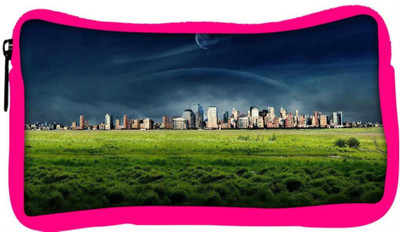 

Snoogg Eco Friendly Canvas Green City Designer Student Pen Pencil Case Coin Purse Pouch Cosmetic Makeup Bag (PINK) Pouch(Multicolor)