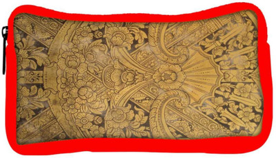 

Snoogg Eco Friendly Canvas Abstract Golden Design Designer Student Pen Pencil Case Coin Purse Pouch Cosmetic Makeup Bag (RED) Pouch(Multicolor)