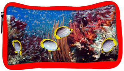 

Snoogg Eco Friendly Canvas Multicolor Fish Designer Student Pen Pencil Case Coin Purse Pouch Cosmetic Makeup Bag (RED) Pouch(Multicolor)