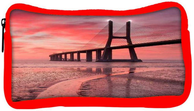 

Snoogg Eco Friendly Canvas Sunset Bridge Student Pen Pencil Case Coin Purse Pouch Cosmetic Makeup Bag (RED) Pouch(Multicolor)