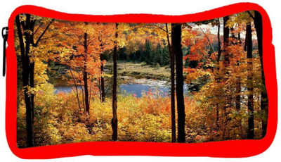 

Snoogg Eco Friendly Canvas Forest Trees Designer Student Pen Pencil Case Coin Purse Pouch Cosmetic Makeup Bag (RED) Pouch(Multicolor)