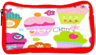 

Snoogg Eco Friendly Canvas Cup Cakes Student Pen Pencil Case Coin Purse Pouch Cosmetic Makeup Bag (RED) Pouch(Multicolor)