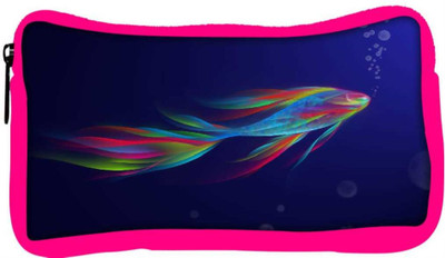 

Snoogg Eco Friendly Canvas Neon Fish Designer Student Pen Pencil Case Coin Purse Pouch Cosmetic Makeup Bag (PINK) Pouch(Multicolor)
