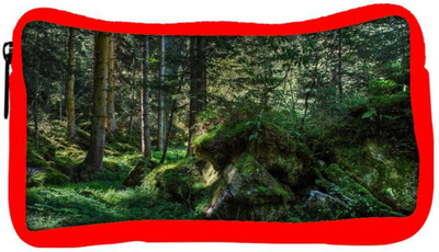 

Snoogg Eco Friendly Canvas Green Rocks Designer Student Pen Pencil Case Coin Purse Pouch Cosmetic Makeup Bag (RED) Pouch(Multicolor)