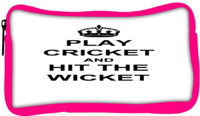 

Snoogg Eco Friendly Canvas Play Cricket And Hit Wicket White Student Pen Pencil Case Coin Purse Pouch Cosmetic Makeup Bag (PINK) Pouch(Multicolor)