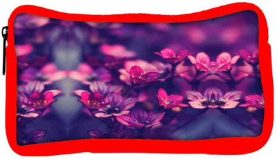 

Snoogg Eco Friendly Canvas Serene Flowers Student Pen Pencil Case Coin Purse Pouch Cosmetic Makeup Bag (RED) Pouch(Multicolor)