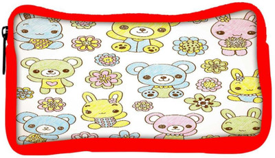 

Snoogg Eco Friendly Canvas Hand Drawn Teddy Bear Student Pen Pencil Case Coin Purse Pouch Cosmetic Makeup Bag (RED) Pouch(Multicolor)
