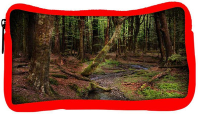 

Snoogg Eco Friendly Canvas Dying Forest Designer Student Pen Pencil Case Coin Purse Pouch Cosmetic Makeup Bag (RED) Pouch(Multicolor)