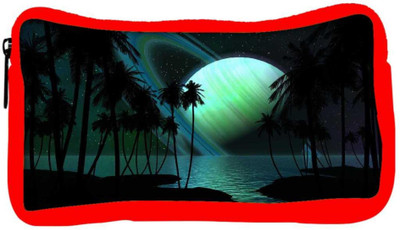 

Snoogg Eco Friendly Canvas Eclipse View Designer Student Pen Pencil Case Coin Purse Pouch Cosmetic Makeup Bag (RED) Pouch(Multicolor)