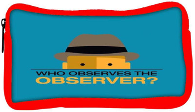 

Snoogg Eco Friendly Canvas Who Observes The Observer 2843 Student Pen Pencil Case Coin Purse Pouch Cosmetic Makeup Bag (RED) Pouch(Multicolor)