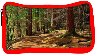 

Snoogg Eco Friendly Canvas Abstract Dense Forest Designer Student Pen Pencil Case Coin Purse Pouch Cosmetic Makeup Bag (RED) Pouch(Multicolor)