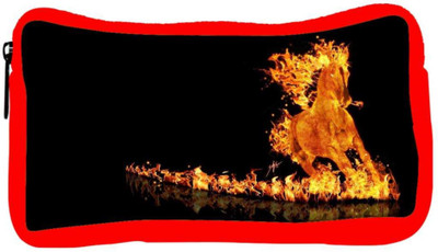 

Snoogg Eco Friendly Canvas Fire Horse Designer Student Pen Pencil Case Coin Purse Pouch Cosmetic Makeup Bag (RED) Pouch(Multicolor)