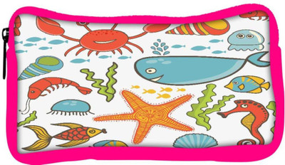 

Snoogg Eco Friendly Canvas Sea World Designer Student Pen Pencil Case Coin Purse Pouch Cosmetic Makeup Bag (PINK) Pouch(Multicolor)