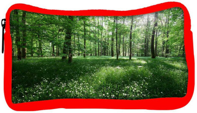 

Snoogg Eco Friendly Canvas White Flowers Designer Student Pen Pencil Case Coin Purse Pouch Cosmetic Makeup Bag (RED) Pouch(Multicolor)