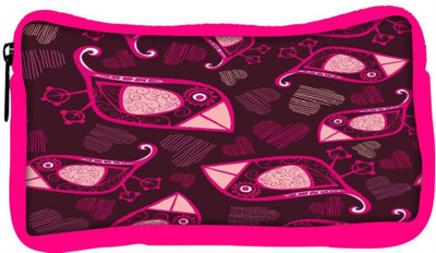 

Snoogg Eco Friendly Canvas Abstract Pink Birds And Hearts Designer Student Pen Pencil Case Coin Purse Pouch Cosmetic Makeup Bag (PINK) Pouch(Multicolor)