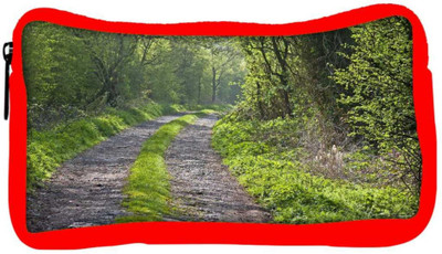 

Snoogg Eco Friendly Canvas Abstract Pathway Designer Student Pen Pencil Case Coin Purse Pouch Cosmetic Makeup Bag (RED) Pouch(Multicolor)