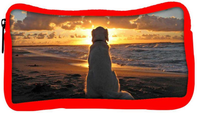 

Snoogg Eco Friendly Canvas Dog Watching Sunset Designer Student Pen Pencil Case Coin Purse Pouch Cosmetic Makeup Bag (RED) Pouch(Multicolor)