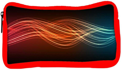 

Snoogg Eco Friendly Canvas Abstract Neon Pattern Design Designer Student Pen Pencil Case Coin Purse Pouch Cosmetic Makeup Bag (RED) Pouch(Multicolor)
