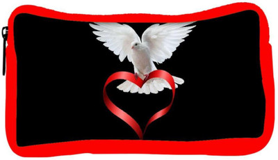 

Snoogg Eco Friendly Canvas Peace Of Heart Designer Student Pen Pencil Case Coin Purse Pouch Cosmetic Makeup Bag (RED) Pouch(Multicolor)