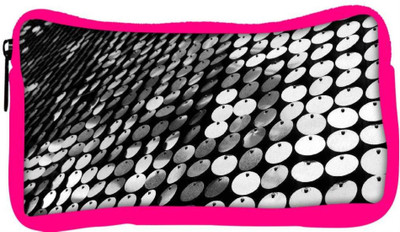 

Snoogg Eco Friendly Canvas Multiple Disc Designer Student Pen Pencil Case Coin Purse Pouch Cosmetic Makeup Bag (PINK) Pouch(Multicolor)