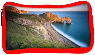 

Snoogg Eco Friendly Canvas Mountain And Large Opcean Designer Student Pen Pencil Case Coin Purse Pouch Cosmetic Makeup Bag (RED) Pouch(Multicolor)
