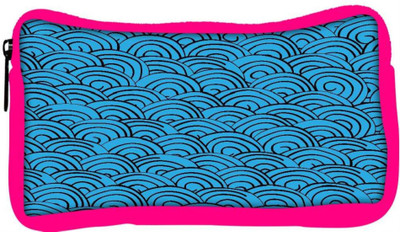 

Snoogg Eco Friendly Canvas Waves Background Student Pen Pencil Case Coin Purse Pouch Cosmetic Makeup Bag (PINK) Pouch(Multicolor)