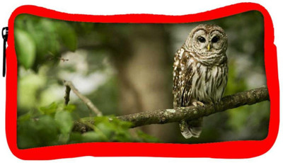 

Snoogg Eco Friendly Canvas Owl Sitting Designer Student Pen Pencil Case Coin Purse Pouch Cosmetic Makeup Bag (RED) Pouch(Multicolor)