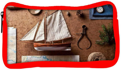 

Snoogg Eco Friendly Canvas Small Ship On Desk Designer Student Pen Pencil Case Coin Purse Pouch Cosmetic Makeup Bag (RED) Pouch(Multicolor)