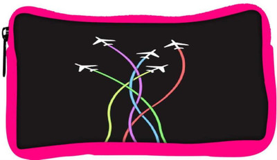 

Snoogg Eco Friendly Canvas Airplane Minimal Flying 2399 Student Pen Pencil Case Coin Purse Pouch Cosmetic Makeup Bag (PINK) Pouch(Multicolor)