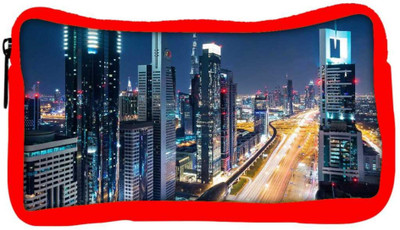 

Snoogg Eco Friendly Canvas Whole City View Designer Student Pen Pencil Case Coin Purse Pouch Cosmetic Makeup Bag (RED) Pouch(Multicolor)
