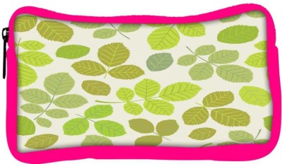 

Snoogg Eco Friendly Canvas Abstract Leaves In Green Designer Student Pen Pencil Case Coin Purse Pouch Cosmetic Makeup Bag (PINK) Pouch(Multicolor)